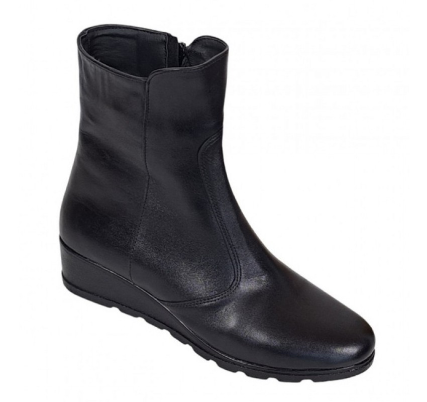 Ghete dama din piele naturala imblanite - Model Orto Negru 156 Ghete dama din piele naturala imblanite - Model Orto Negru 156