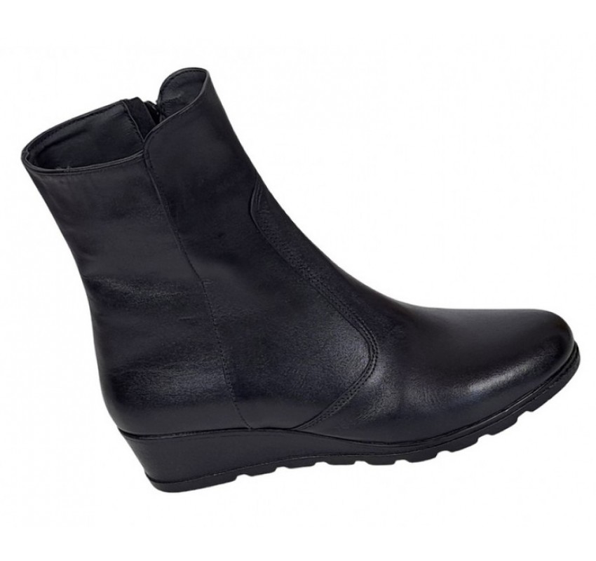 Ghete dama din piele naturala imblanite - Model Orto Negru 156 Ghete dama din piele naturala imblanite - Model Orto Negru 156