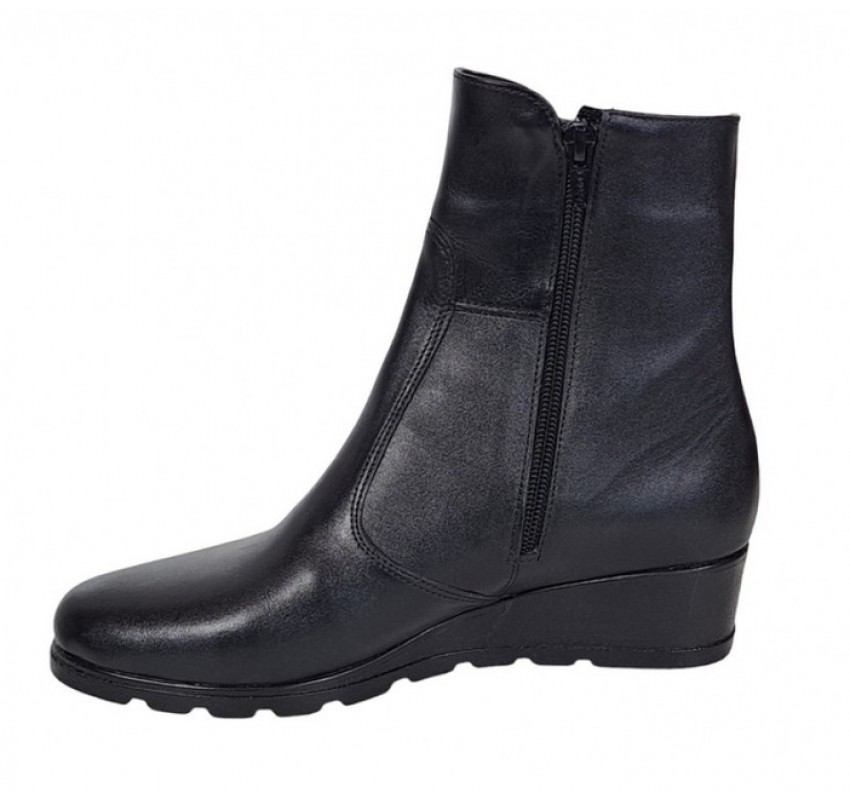 Ghete dama din piele naturala imblanite - Model Orto Negru 156 Ghete dama din piele naturala imblanite - Model Orto Negru 156