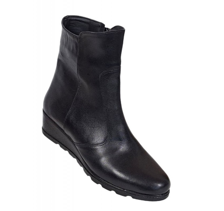 Ghete dama din piele naturala imblanite - Model Orto Negru 156 Ghete dama din piele naturala imblanite - Model Orto Negru 156