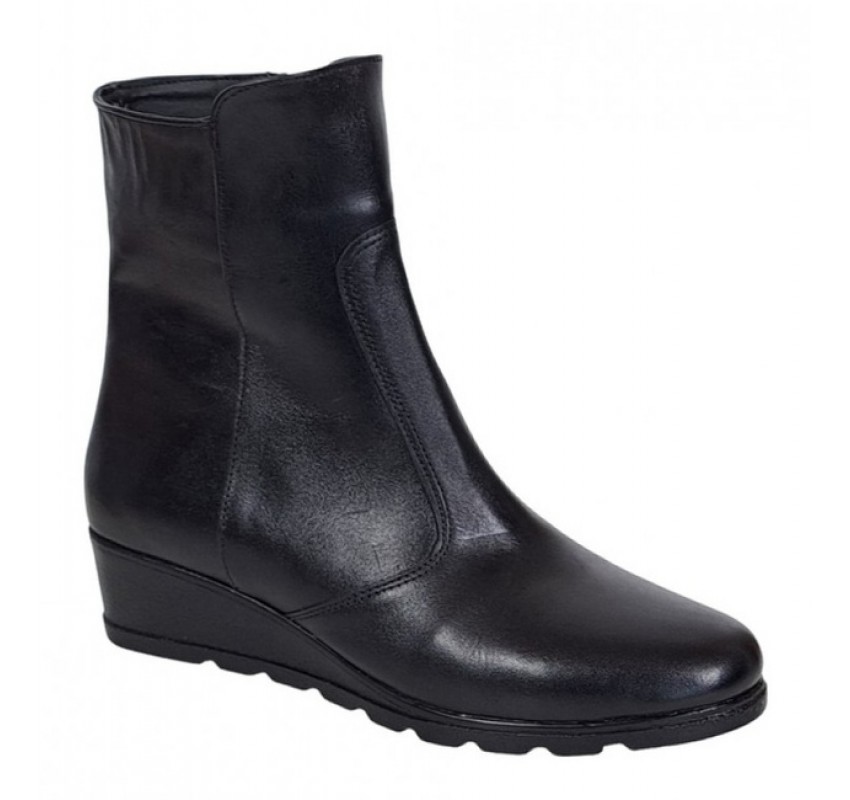 Ghete dama din piele naturala imblanite - Model Orto Negru 156 Ghete dama din piele naturala imblanite - Model Orto Negru 156