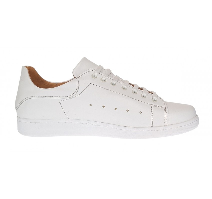 Pantofi barbati casual din piele naturala Alb GKR2023A