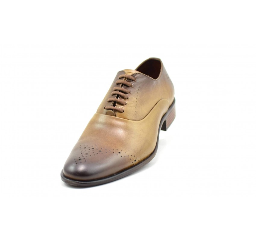 OFERTA MARIMEA 44  - Pantofi barbati eleganti din piele naturala, NISIP - 245MD