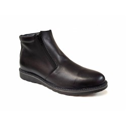 Ghete barbati casual, din piele naturala, cu fermoar, imblanite - 247N