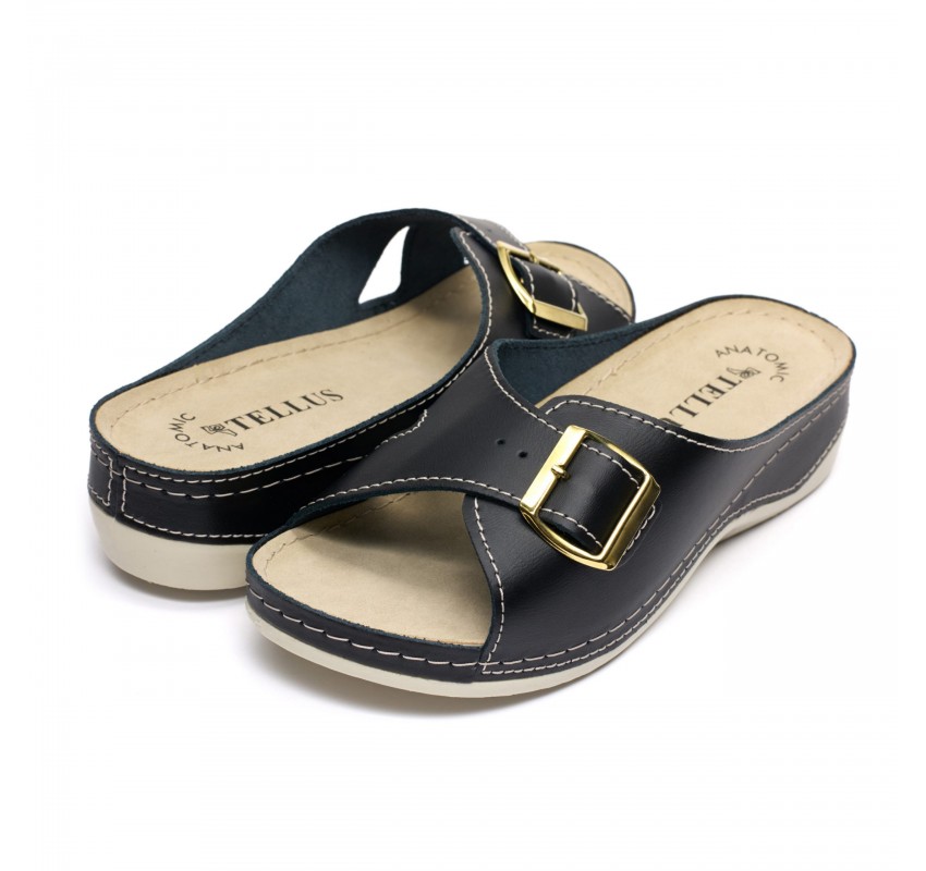 Papuci piele Tellus 25-01