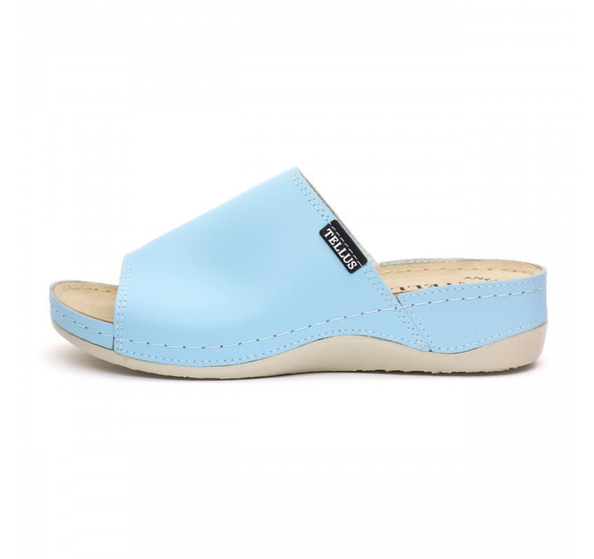 Papuci piele Tellus 25-51 Albastru - 37