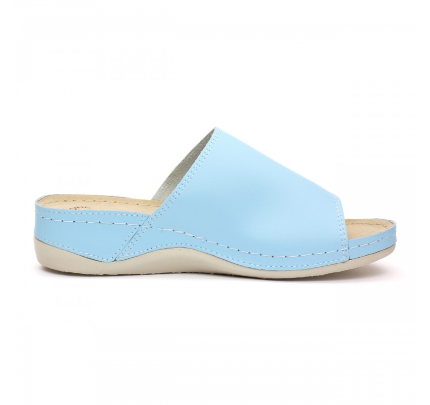Papuci piele Tellus 25-51 Albastru - 37