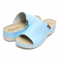 Papuci piele Tellus 25-51 Albastru - 37