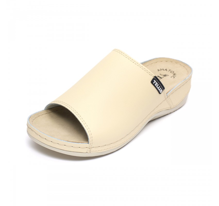 Papuci piele Tellus 25-51 Nisipiu - 37