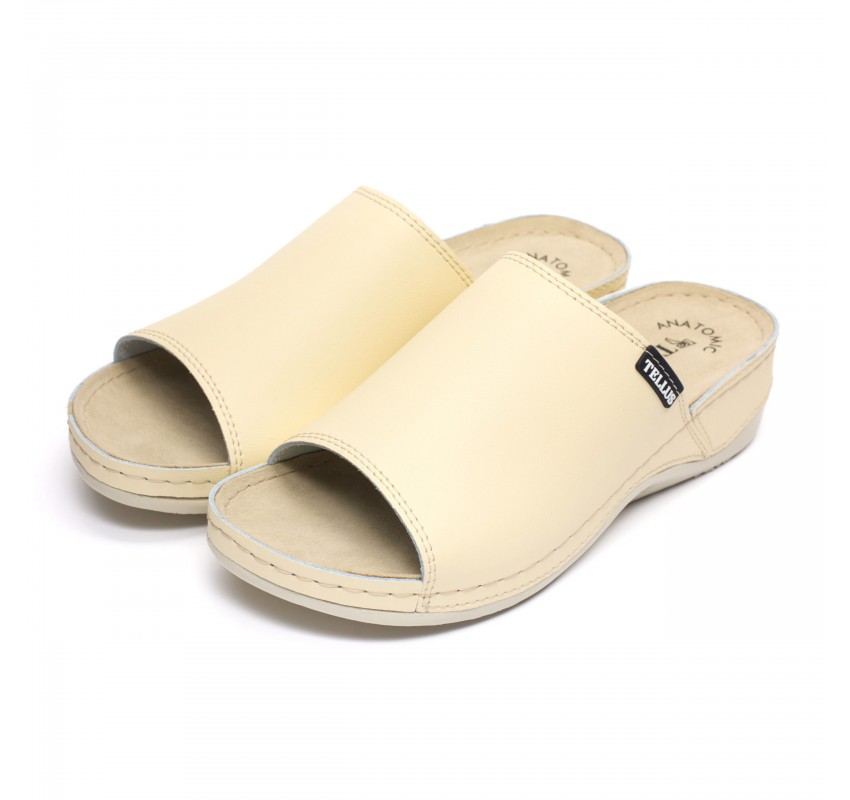Papuci piele Tellus 25-51 Nisipiu - 37