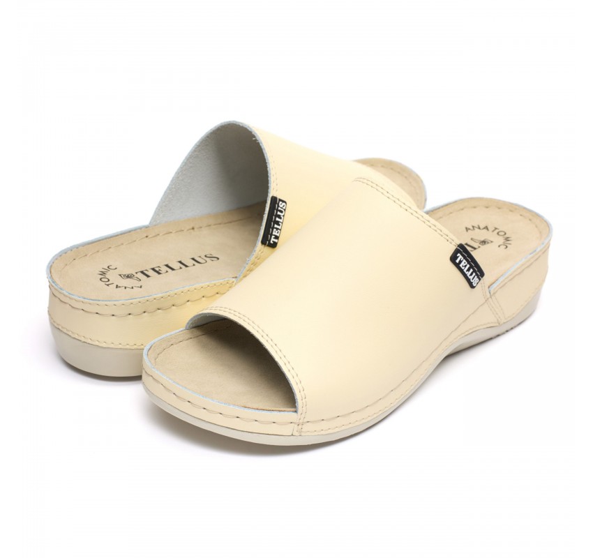 Papuci piele Tellus 25-51 Nisipiu - 37