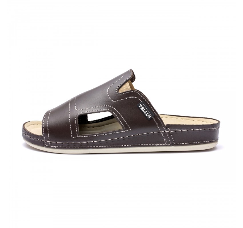 Papuci piele barbati Tellus 30-01