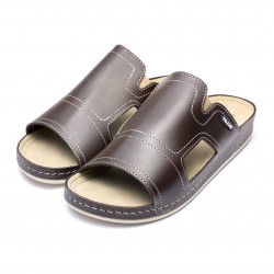 Papuci piele barbati Tellus 30-01