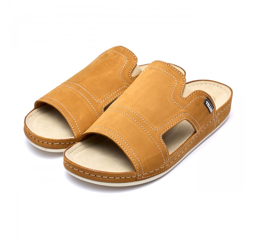 Papuci piele barbati Tellus 30-01