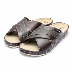 Papuci piele barbati Tellus 30-03