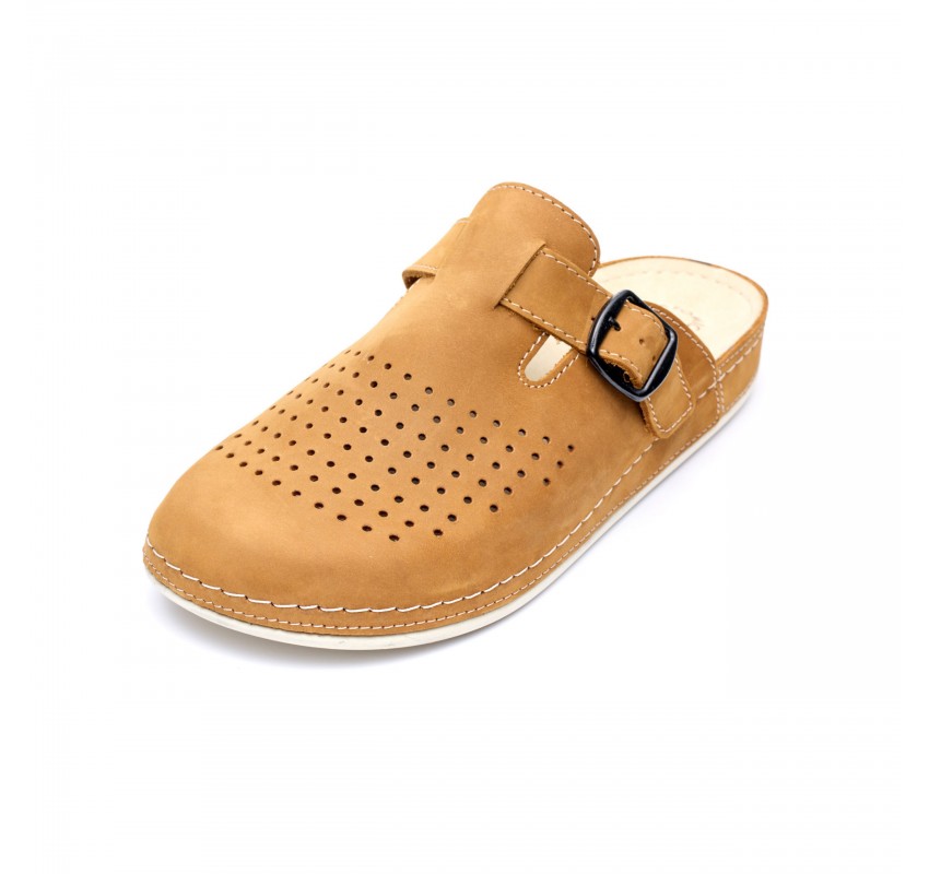 Saboti piele intoarsa  pentru barbati “Tellus” 30-09