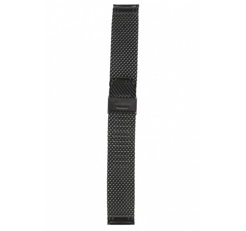Curea de ceas din metal, 22 mm x 18 cm, negru - 300X22NEGRU