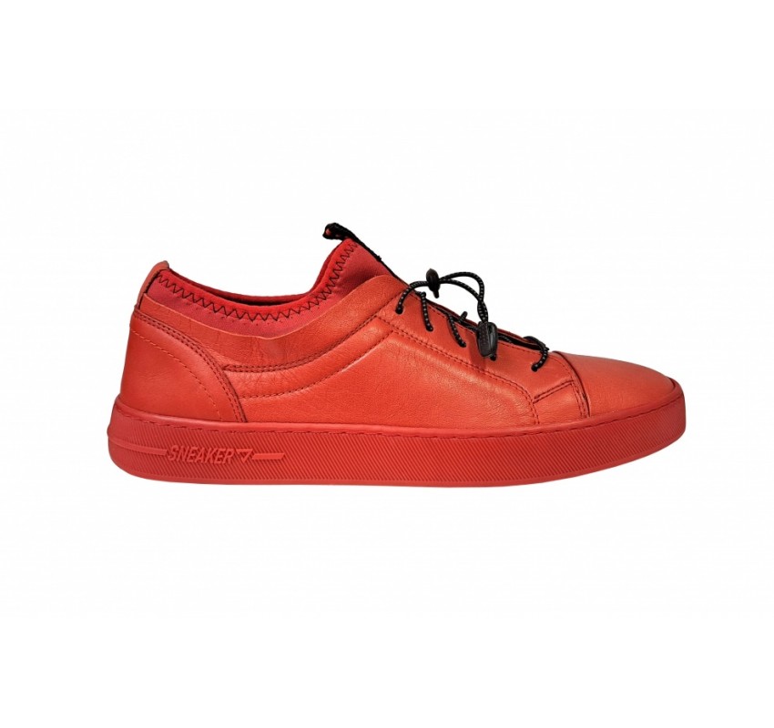 SNEAKERS BARBATI SPORT, PIELE NATURALA, CIUCALETI SHOES, 321ROSU