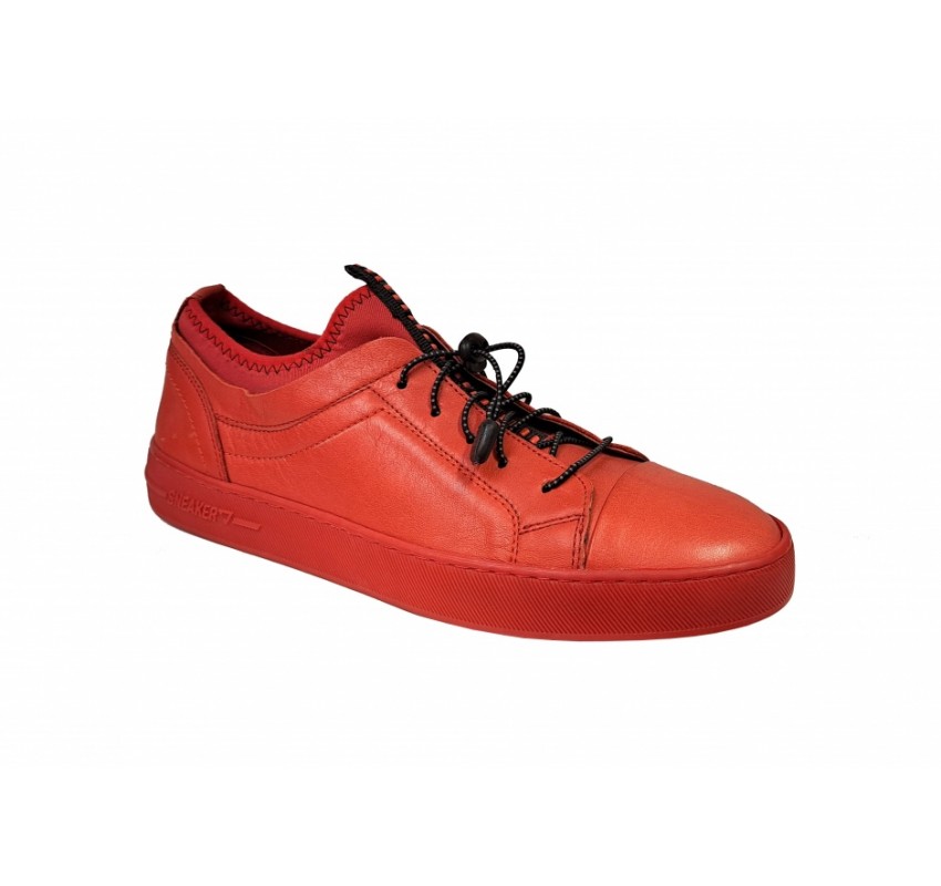 SNEAKERS BARBATI SPORT, PIELE NATURALA, CIUCALETI SHOES, 321ROSU