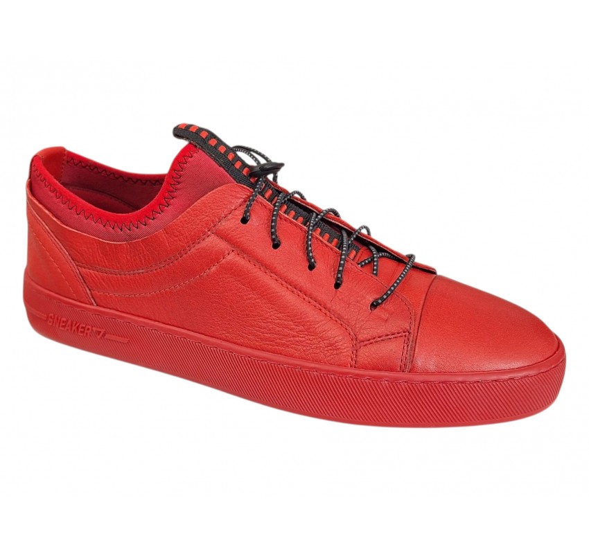 Pantofi barbati rosii sport casual din piele naturala SCV 321ROSU