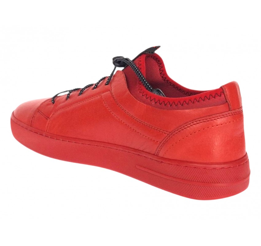 Pantofi barbati rosii sport casual din piele naturala SCV 321ROSU