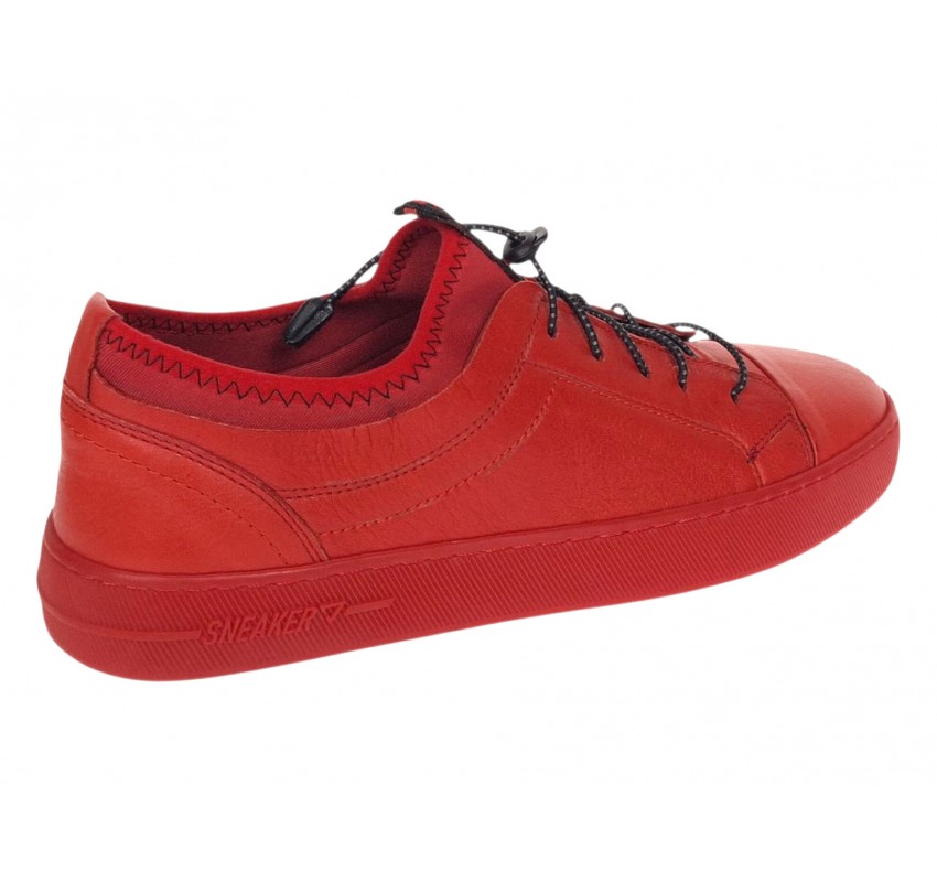 Pantofi barbati rosii sport casual din piele naturala SCV 321ROSU