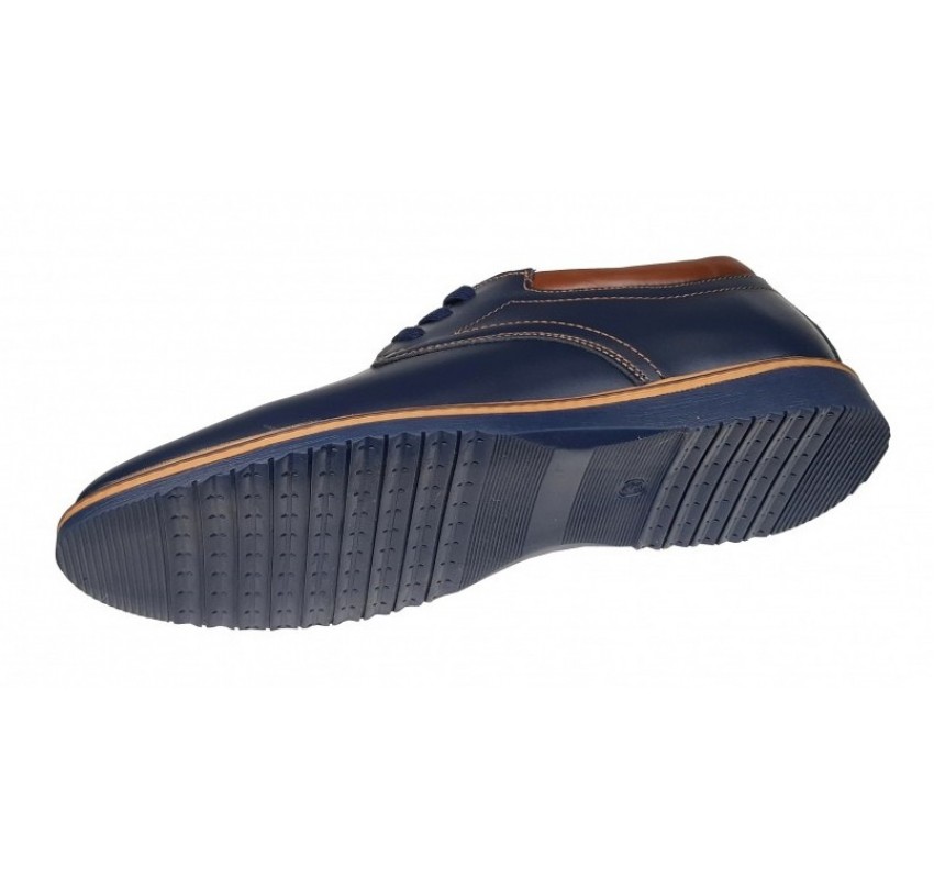 Pantofi barbati sport din piele naturala bleumarin 330BLM2