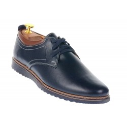 Pantofi barbati casual din piele naturala - Model bleumarin 330BLM