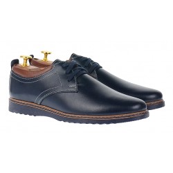 Pantofi barbati casual din piele naturala - Model bleumarin 330BLM