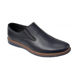 Pantofi barbati casual din piele naturala bleumarin 330EBLM