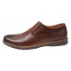 Pantofi barbati casual din piele naturala maro fara siret 330ELM