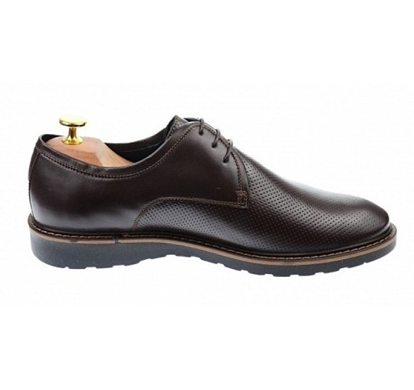 Marimea 41 Pantofi barbati casual din piele naturala Maro 336A