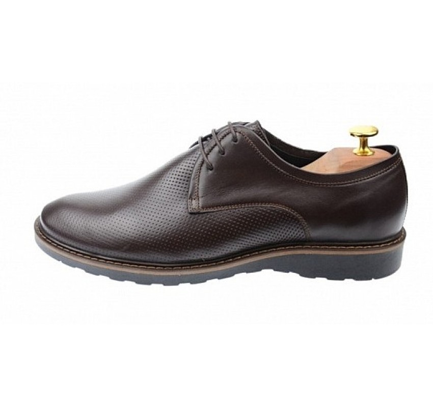 Marimea 41 Pantofi barbati casual din piele naturala Maro 336A