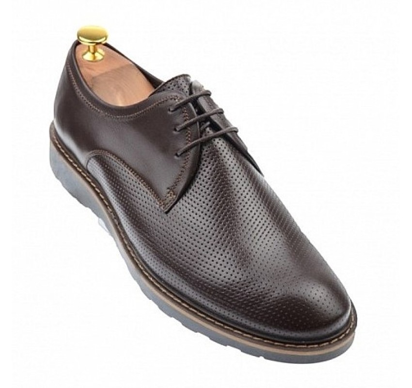 Marimea 41 Pantofi barbati casual din piele naturala Maro 336A