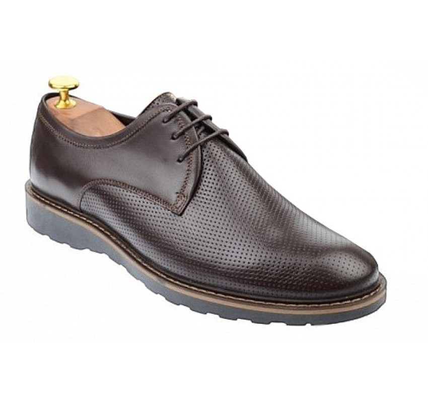 Marimea 41 Pantofi barbati casual din piele naturala Maro 336A