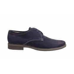 Pantofi barbati casual din piele intoarsa naturala - Bleumarin 336BLM