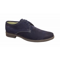 Pantofi barbati casual din piele intoarsa naturala - Bleumarin 336BLM