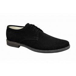 Pantofi barbati negri din piele naturala – stil casual elegant, comozi zilnic 336NVEL
