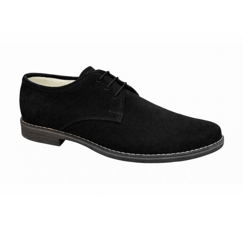 Pantofi barbati negri din piele naturala – stil casual elegant, comozi zilnic 336NVEL