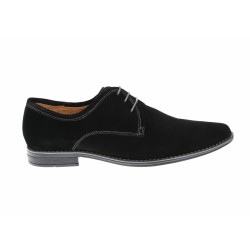 Pantofi casual barbati din piele naturala velur 336 Negru VEL