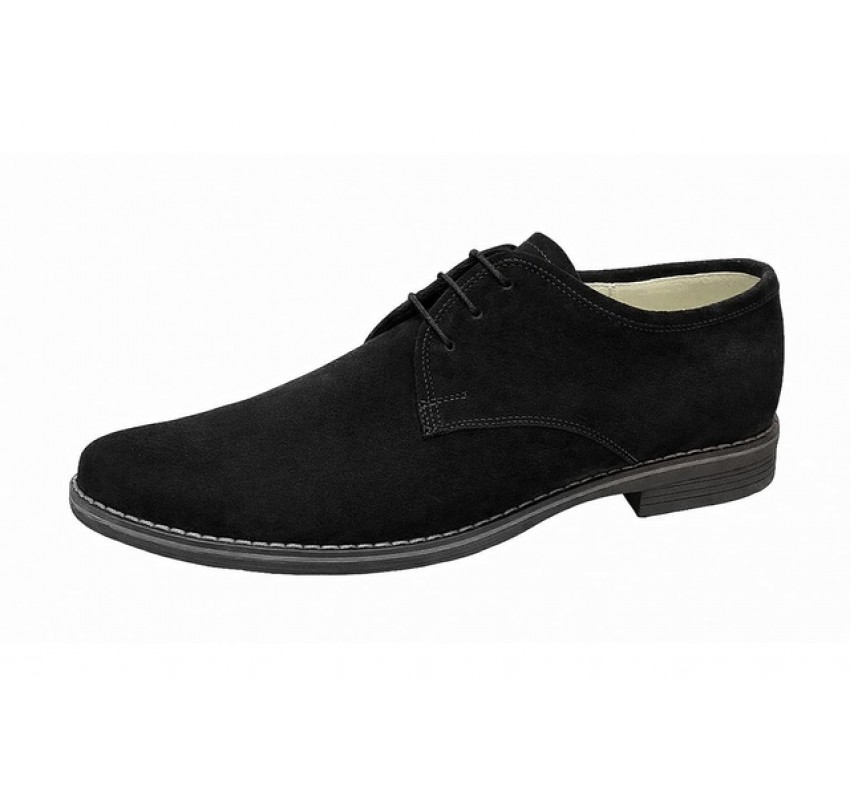Pantofi barbati negri din piele naturala – stil casual elegant, comozi zilnic 336NVEL
