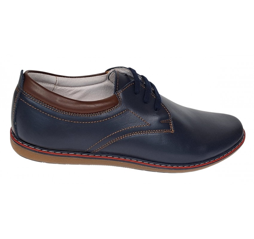 Oferta Pantofi barbati din piele naturala bleumarin 338BLM Oferta Pantofi barbati din piele naturala bleumarin 338BLM