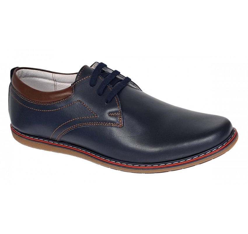 Oferta Pantofi barbati din piele naturala bleumarin 338BLM Oferta Pantofi barbati din piele naturala bleumarin 338BLM