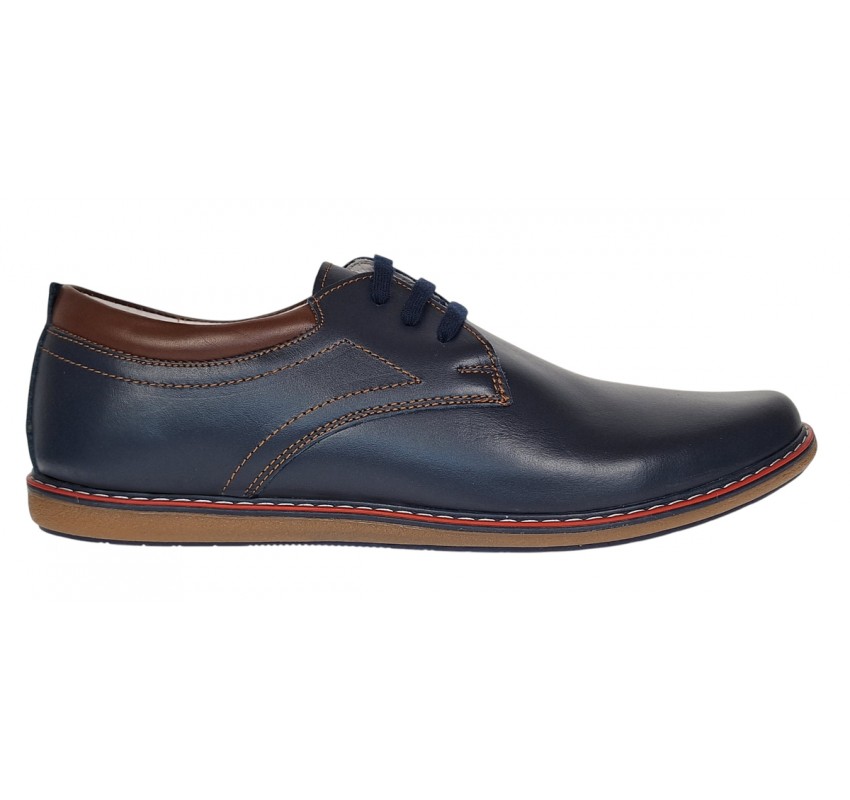 Oferta Pantofi barbati din piele naturala bleumarin 338BLM Oferta Pantofi barbati din piele naturala bleumarin 338BLM