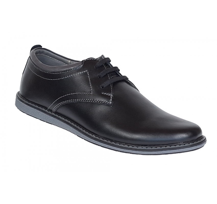 Pantofi casual barbati din piele naturala 339 Negru Box Pantofi casual barbati din piele naturala 339 Negru Box