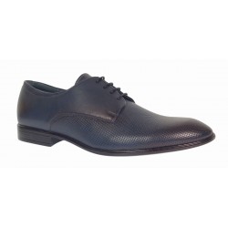 Pantofi barbati eleganti din piele naturala texturata bleumarin – Eleganta si rafinament 346