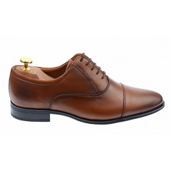 OFERTA MARIMEA  40  -  Pantofi barbati eleganti, cu siret, din piele naturala maro coniac - 347CONIAC  OFERTA MARIMEA  40  -  Pantofi barbati eleganti, cu siret, din piele naturala maro coniac - 347CONIAC