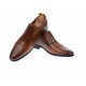 Pantofi barbati eleganti, cu siret, din piele naturala maro coniac - 356CONIAC