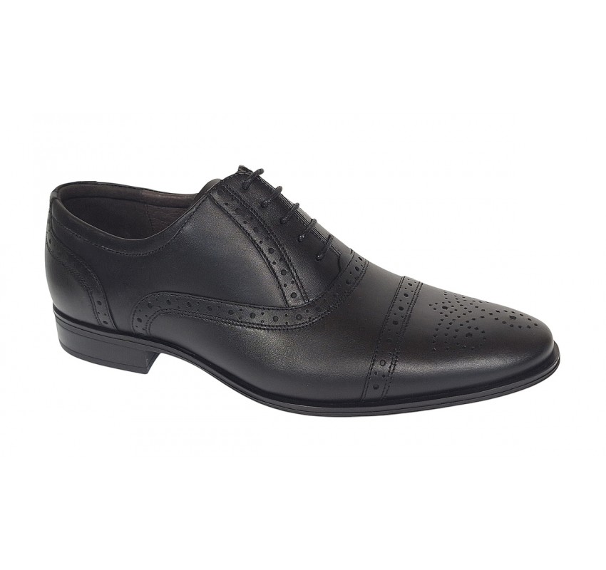 Pantofi barbati eleganti din piele naturala - Model Negru 359N