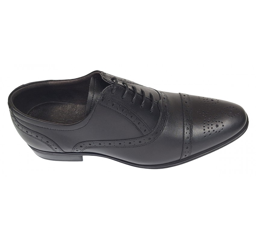 Pantofi barbati eleganti din piele naturala - Model Negru 359N
